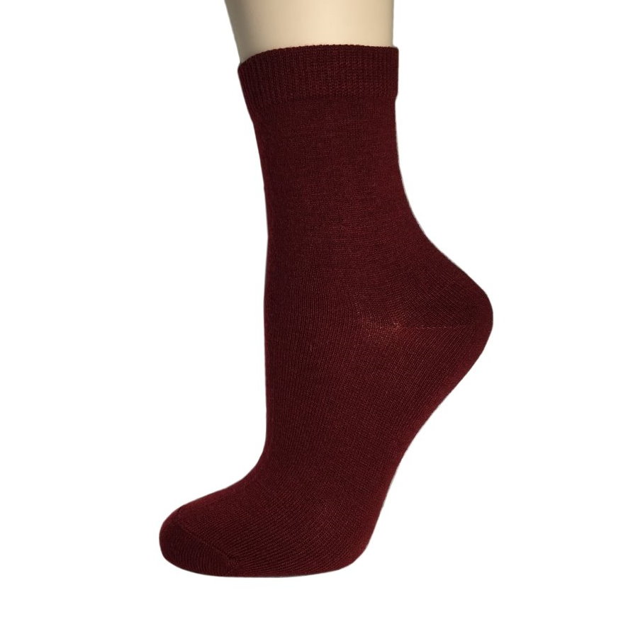 Wool-Blend Solid colored Cozy Crew Socks